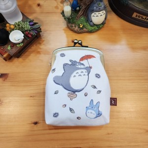 일본 이웃집 토토로 캐릭터 가마구치 멀티케이스 소품 파우치 동전 지갑(날아오르는 토토로)