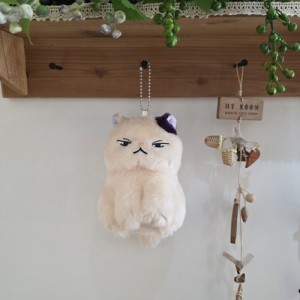 일본 지브리 귀를 기울이면 고양이 문 캐릭터 귀여운 봉제 키링 뱃지 가방 장식 키홀더