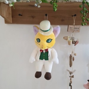 일본 지브리 귀를 기울이면 바론 캐릭터 봉제 키링 뱃지 가방 장식 키홀더 열쇠고리 선물