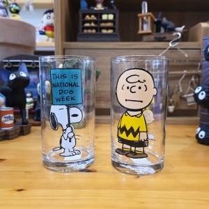 일본 스누피 PEANUTS 캐릭터 귀여운 유리컵 집들이 생일 선물 컵 아이스 유리잔