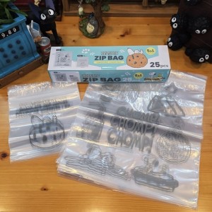 일본 스누피 캐릭터 소품 소풍 간식 파우치 선물 포장 귀여운 지퍼백 S & L 25p 세트
