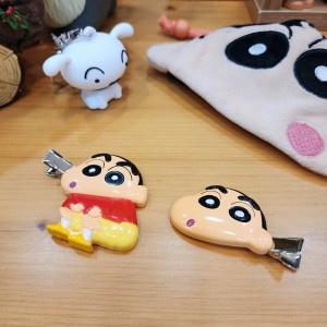 일본 크레용 신짱 짱구 캐릭터 귀여운 앞머리 헤어 집게핀 2p