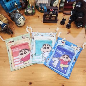 짱구는 못말려 흰둥이 캐릭터 화장품 소품 준비물 조리개 주머니 귀여운 파우치 3p 세트