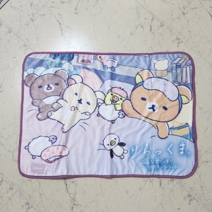일본 리락쿠마 후와후와 단추 무릎 담요 캐릭터 학생 학교 소파 차량 강아지 담요 선물
