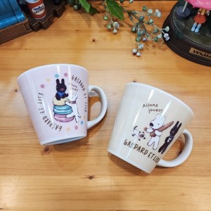 일본 가스파드앤리사 캐릭터 머그잔 커피 귀여운 생일 선물 머그컵