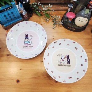 일본 가스파드앤리사 캐릭터 카레 볶음밥 파스타 플레이트 귀여운 선물 접시