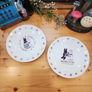 일본 가스파드앤리사 캐릭터 플레이트 케이크 디저트 귀여운 선물 접시