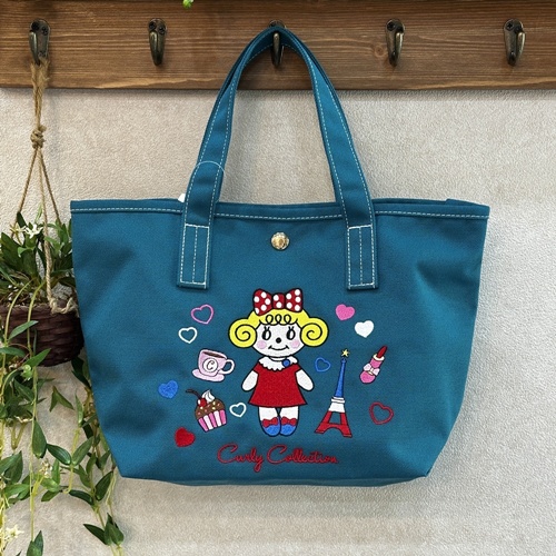 일본 컬리컬렉션 캐릭터 가방 이치고짱 가방 토트백 핸드메이드 자수